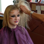Bre Sutherland Getting Makeup and Hair by Nancy Berry at Studio 78 in Ashland for Edgy in October