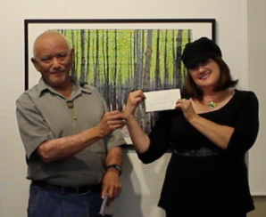 Wayne Ching Awarding Cammy Davis the 2013 Trailblazer Award in Medford, Oregon