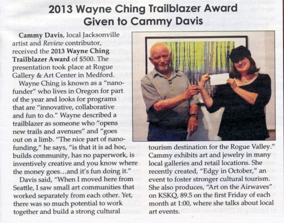 2013 Wayne Ching Trailblazer Award to Cammy Davis