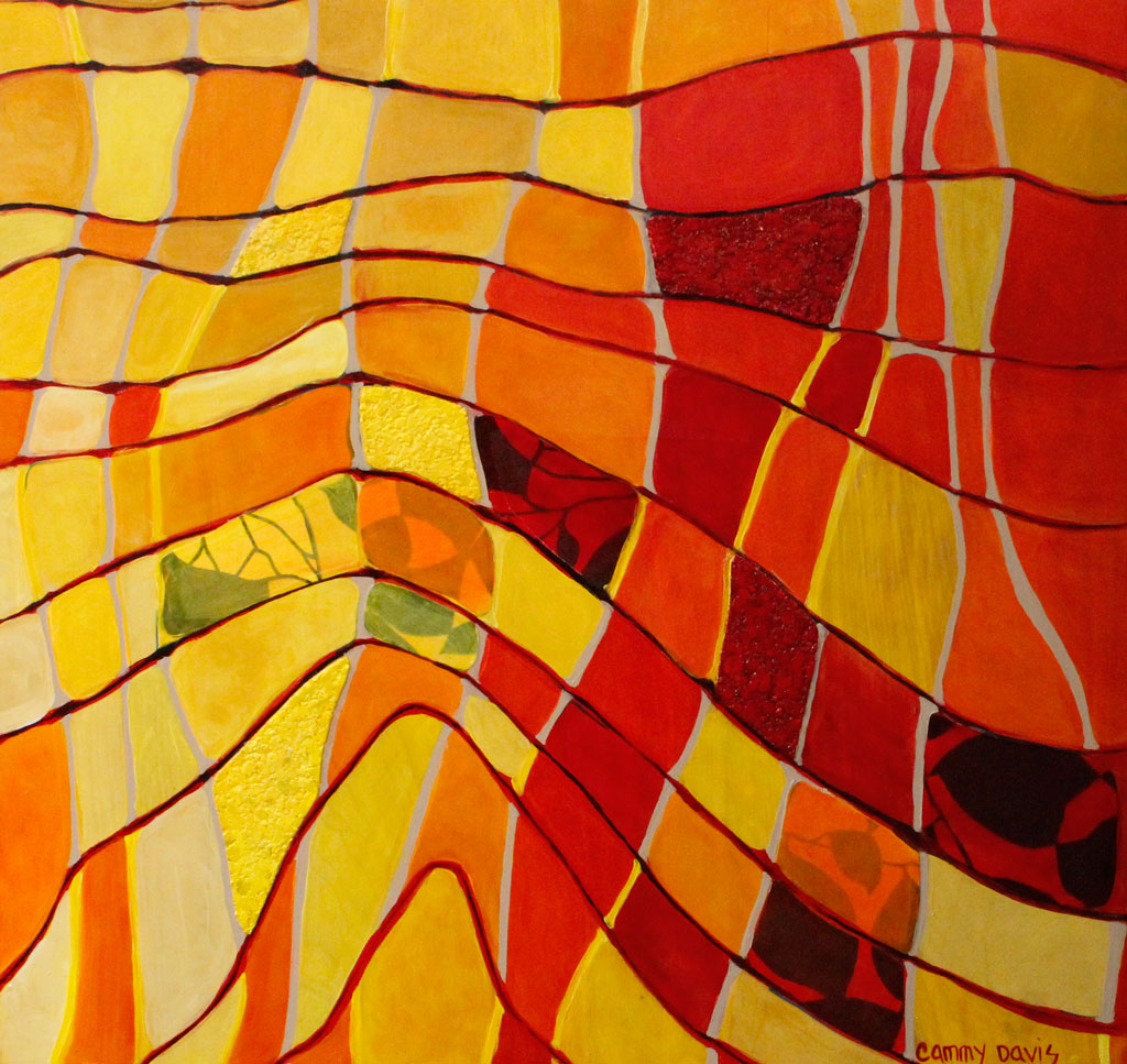 Touching Sunshine New Abstract Painting by Cammy Davis, Southern Oregon Artist