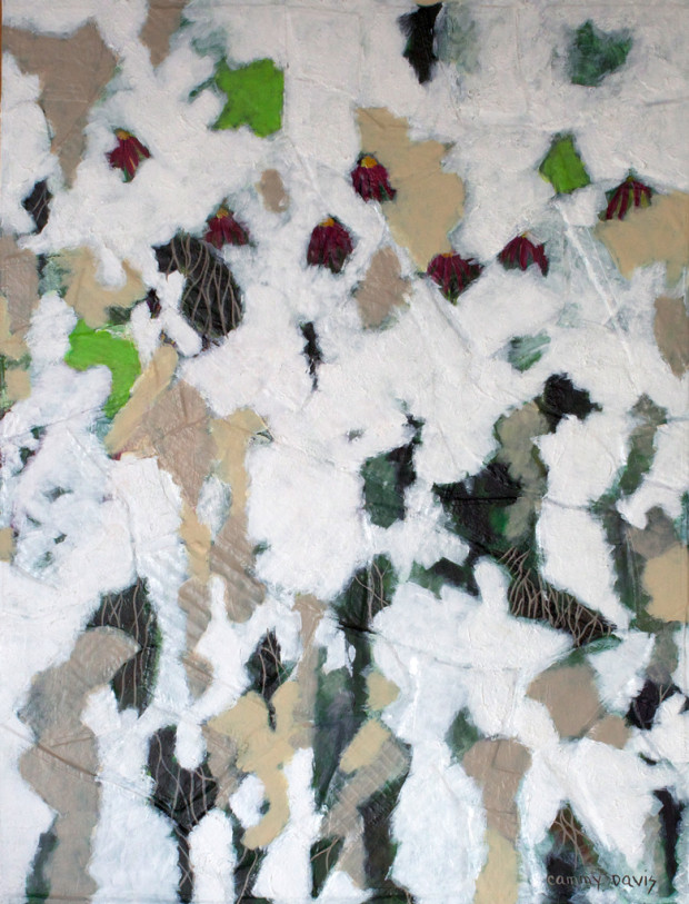 White, Texture, Abstract, Painting, Mixed Media, Snow, Flowers, Roots