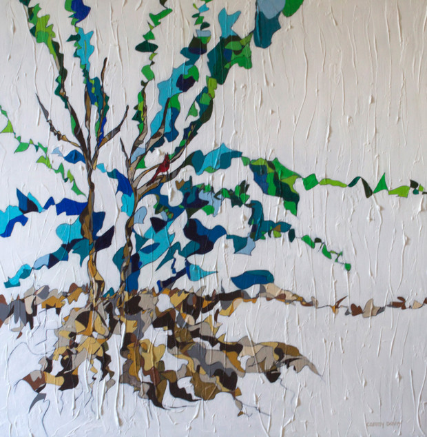Tree and Roots Painting by Mixed Media Artist Cammy Davis