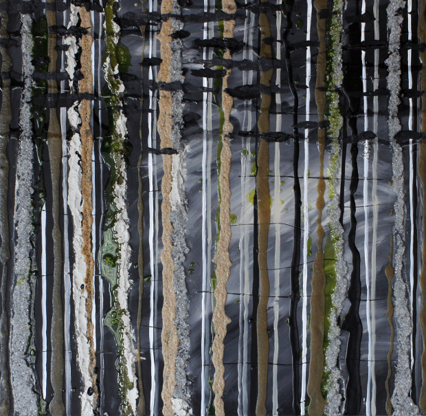 trees, abstract, contemporary, modern art, texture