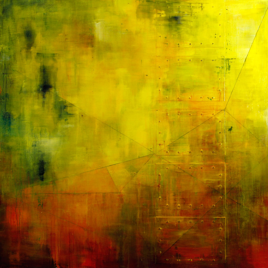 Abstract Expressionism, Brushstrokes, Texture, Metal, Yellow, Ed