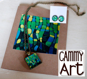 Glass Pendant Art Jewelry by Cammy Davis