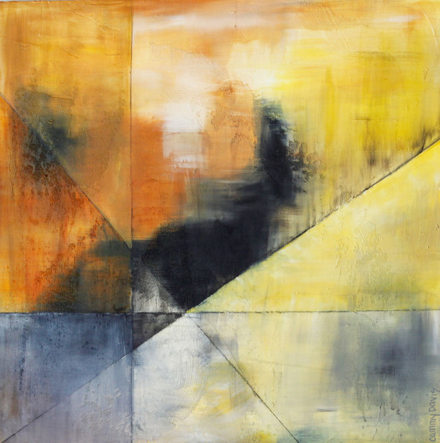 Yellow, Gold, Texture, Abstract Expressionism, Fine Art