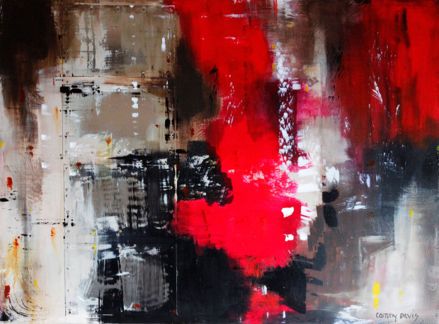 Abstract Art, Acrylic, Mixed Media, Metal, Contemporary