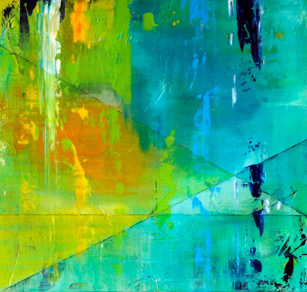 Abstract Expressionism, Oregon Artist, Abstract, Art, Blue, Green