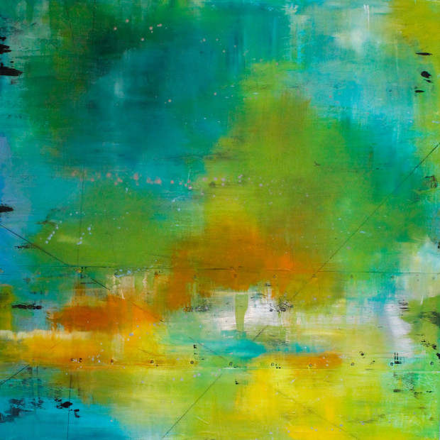 Abstract Expressionism, Oregon Artist, Abstract, Art, Blue, Green