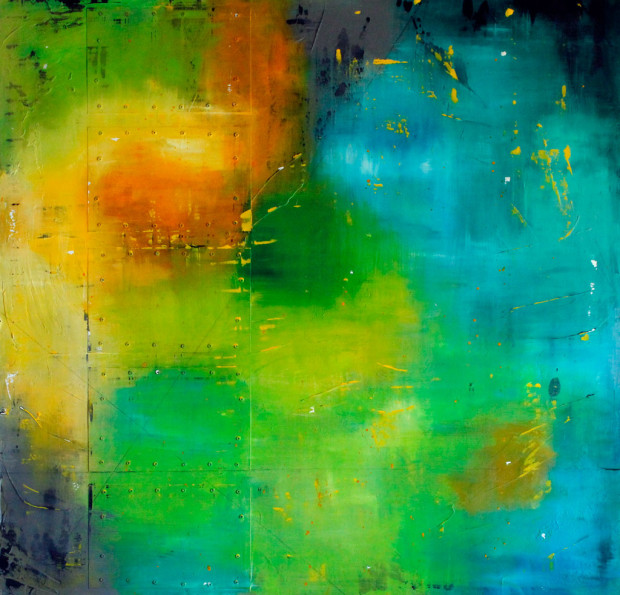 Abstract Expressionism, Oregon Artist, Abstract, Art, Blue, Green