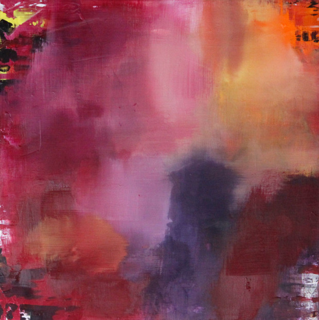 Contemporary Art, Pink, Purple, Yellow, Art, Painting, Abstract Expressionism
