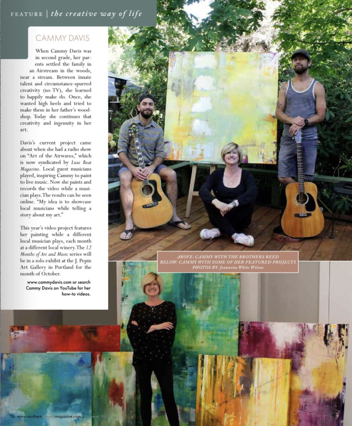Artists, Southern Oregon, Art, Oregon, Featured Artist, Abstract Expressionism, Magazine, Press, Article, Medford, Rogue Valley